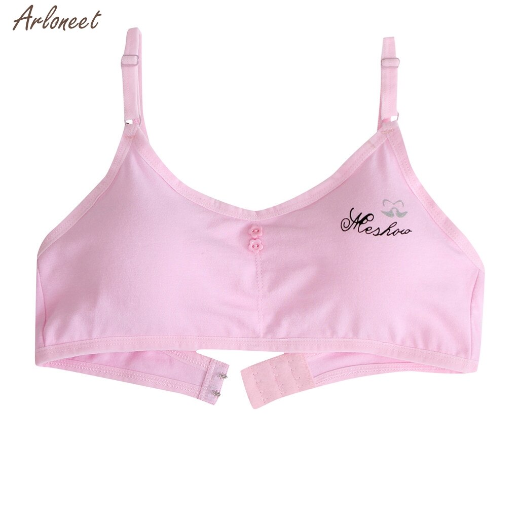 Girl Bra Kids Girls Underwear Adjustable Bra Vest Children Underclothes Undies Clothes Girls Outfits Cotton: Pink
