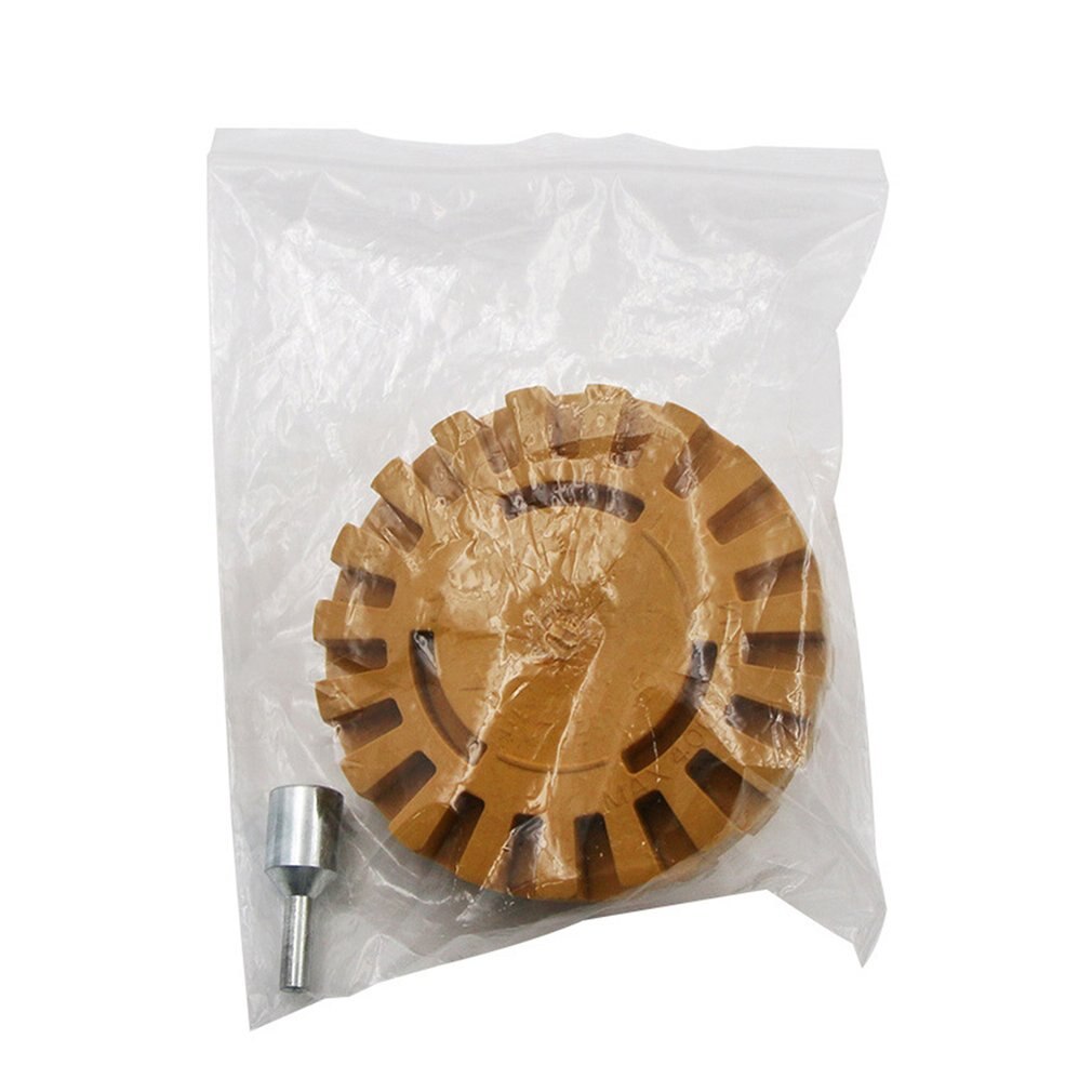 4 inch 100mm Rubber Eraser Wheel 5/16-24 Teeth Pinstripe Decal Decal Wheel Pad Rubber Disk Pneumatic Car Sticker Remover Tools