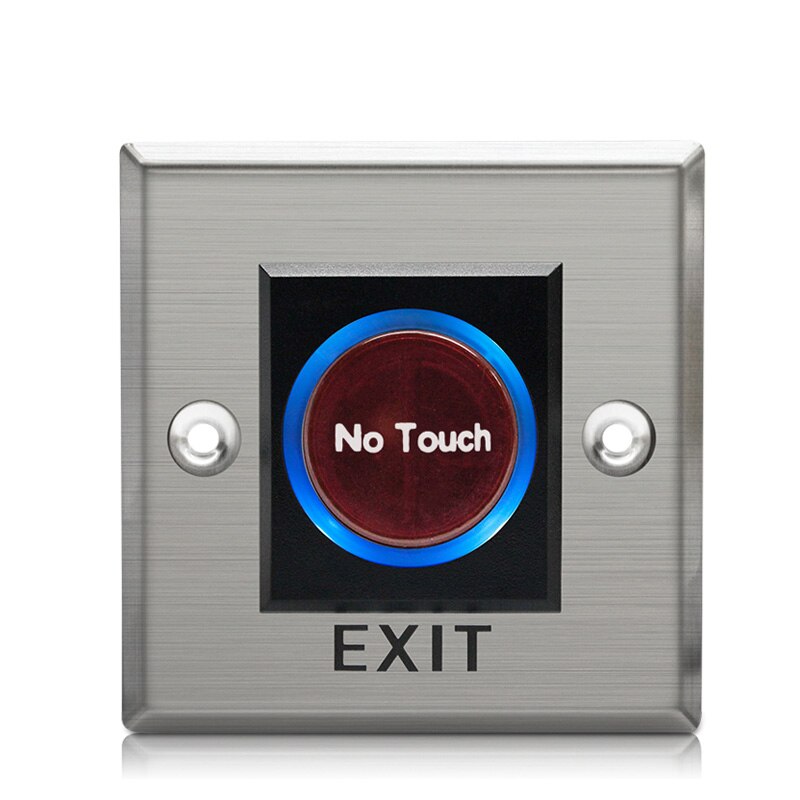 Stainless Steel No Touch Door Push Button Sensor Infrared Exit Button Emergency LED Release Switch For Access Control System