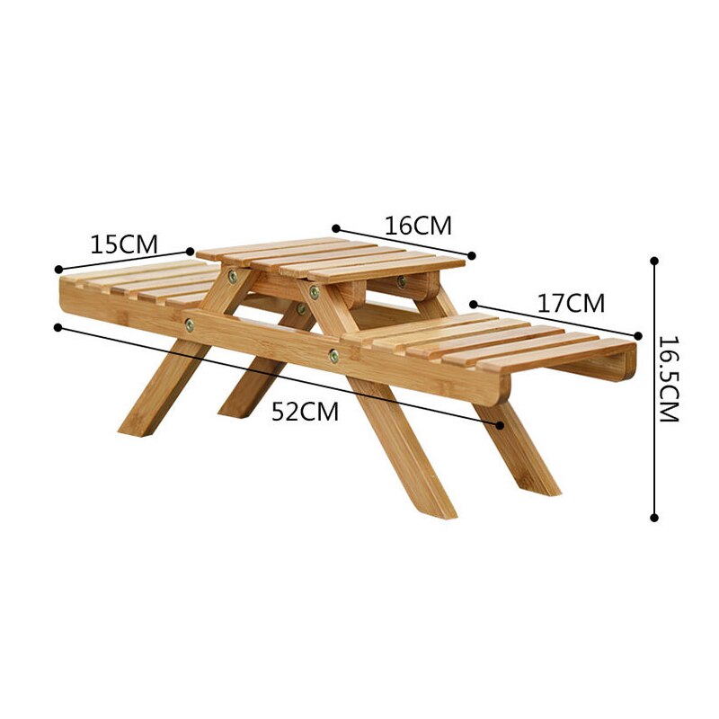 Plante blomsterstativ plante display hylde stativ hylde bambus foldbare pottereoler planter opbevarings stativ display reol