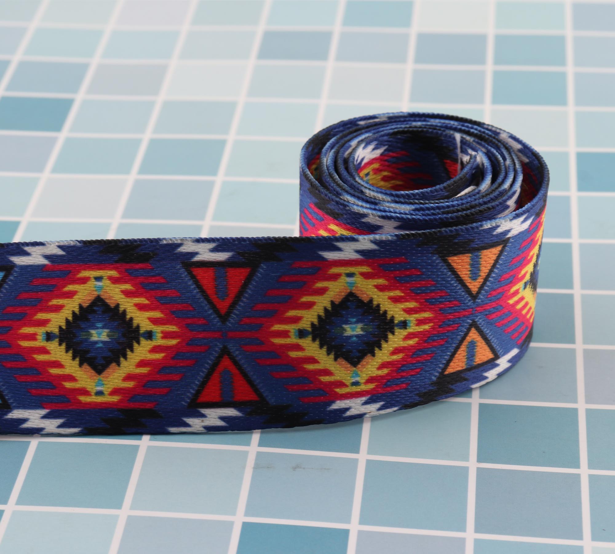 2" Colorful Webbing With Letter Pattern Ribbon Polyester Cotton Canvas Webbing Belt Strap Garments Ribbon for DIY: 1yard