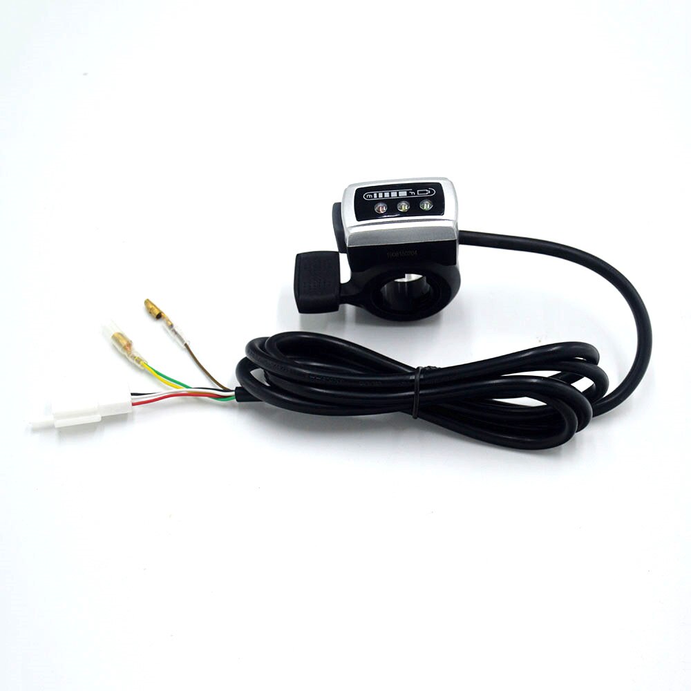 Acelerador de pulgar para bicicleta eléctrica, acelerador de 24V/36V/48V con interruptor de bloqueo de encendido/apagado para e-bike/e-scooter: 48V throttle