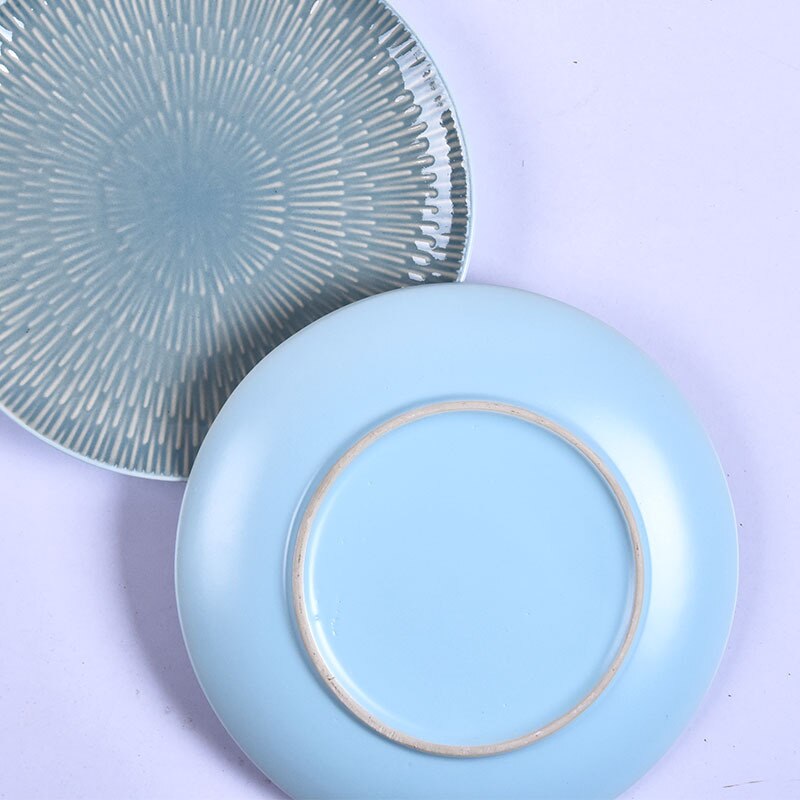 Tableware Ceramic Dinner Plate Set Dish 8/10 Inch Porcelain Cute Dessert Plate Dinnerware Retro Kiln Changing Western Food Plate
