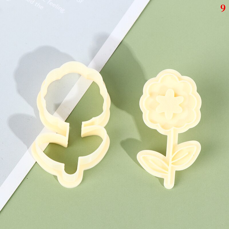 1 Piece Of Flower Plastic Decorative Biscuit Mould Diy Kitchen Cake Decoration Tool Cookie Stamp Mold Kitchen Tool: 9