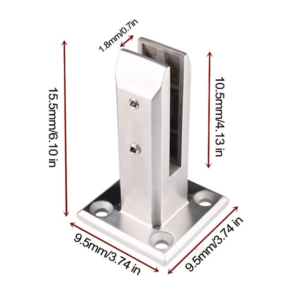 Steel Glass Clip Clamp Bracket Floor Standing Glass Balcony Pool Fence Staircase Bracket Spigot Balustrade Mount Support Clamp