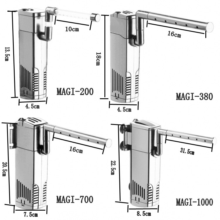 Resun – pompe à eau magique pour Aquarium 5w/7w/10w/20w, 200/380/700/1000, puissante et fiable, avec filtre interne à oxygène