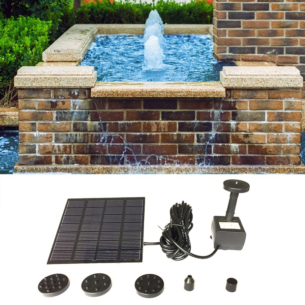 Solar Power Water Pump Garden Fountain Pool Watering Pond Pump Pool Aquarium Fish Tank with Separate Solar Panel