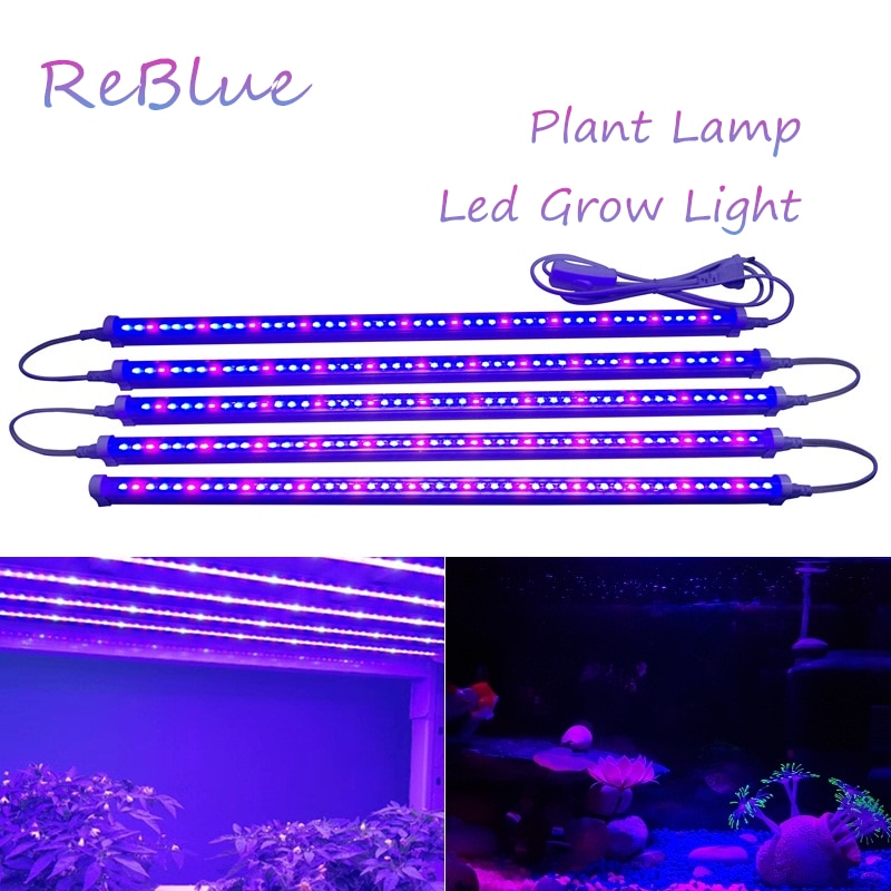 Reblue lampe til planter vokse lys 12w 24w t5 plante lampe full spektrum vokse ledet til planter dyrking frøplante fyto-lampe innendørs