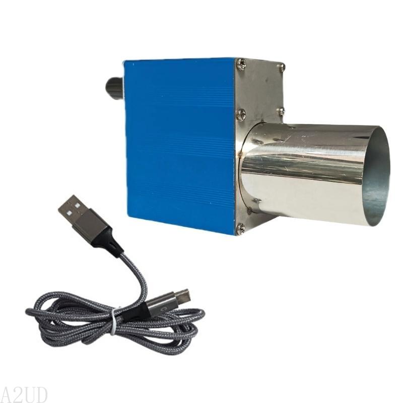 A2ud elektriska bälgar, bärbart grillverktyg, luftfläkt, kolstartare, 5v usb, 10000 rpm spisfläkt: Blå / Eu