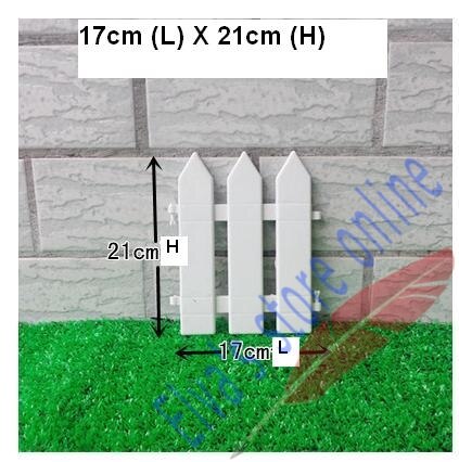 17cm x 21cm Plastic Fences White Railing Fences European Country style Insert Ground For Garden Courtyard Decor Easily Assembled