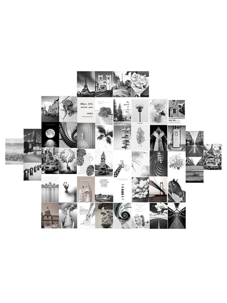 50 Pieces Wall Collage Kit Aesthetic Photo Art Bedroom Decor Mosaic Wall Decoration Strong Fade-resistant Beautifully Printed