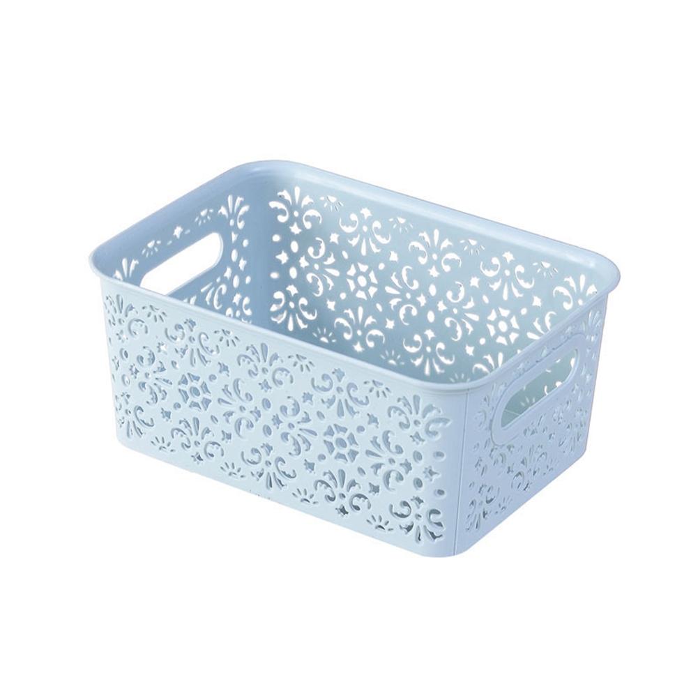 Adeeing Plastic Desktop Hollow Storage Basket Underwear Storage Box Kitchen Organizer Clothes Toys Storage Container