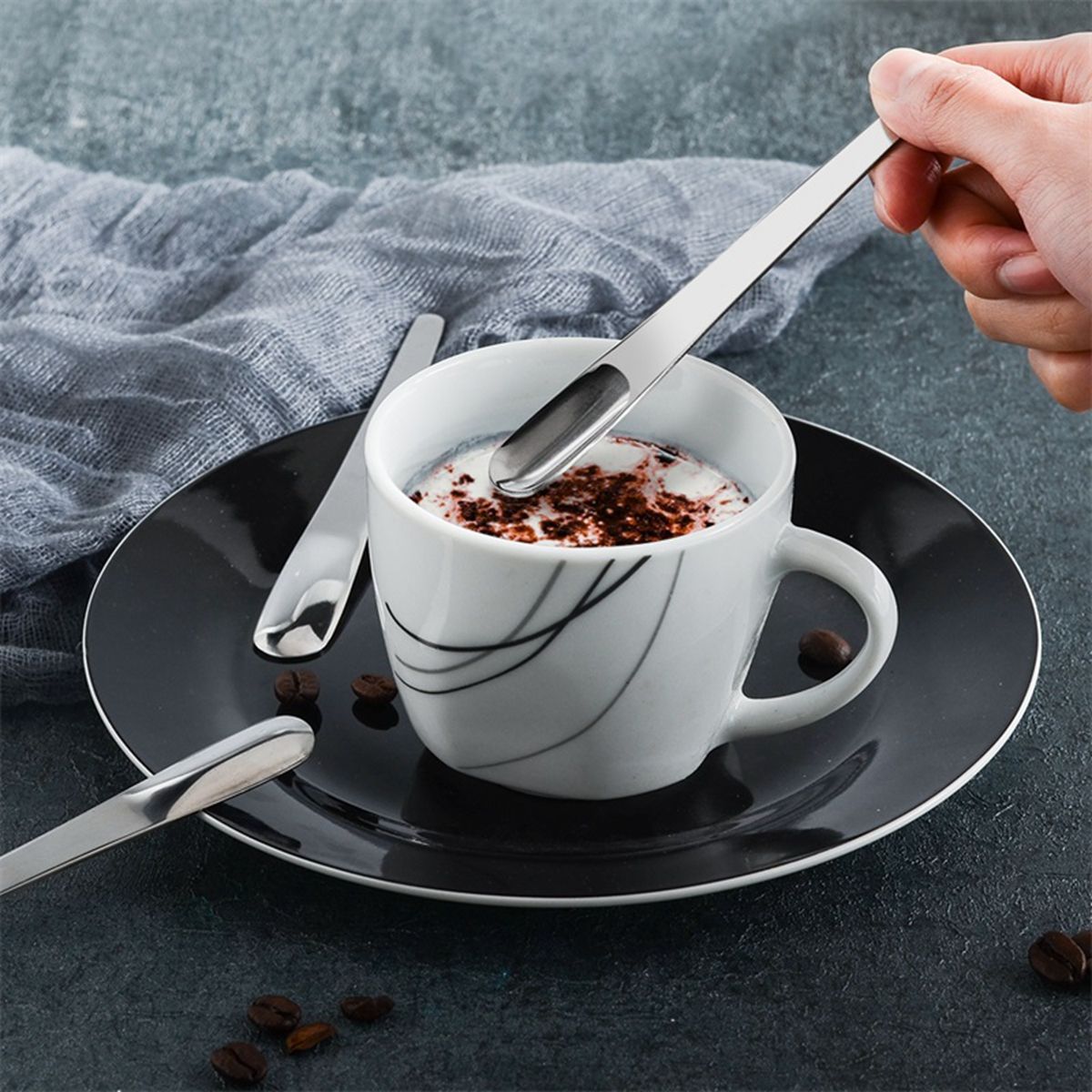 Stainless Steel Espresso Spoons Mini Coffee Spoons for Coffee Sugar Dessert Cake Ice Cream Soup Antipasto Cappuccino Espresso