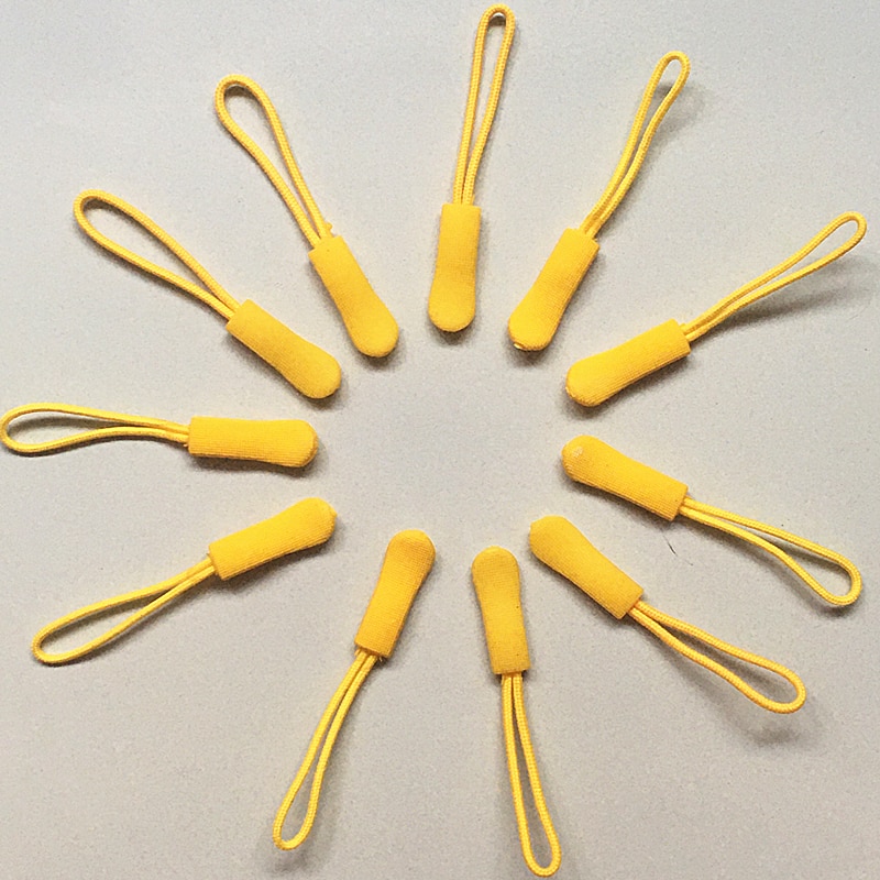 10pcs rose Zipper Pulls Strong Nylon Cord Non-slip with Rubber Gripper Pull To Fit Any Zipper Materials Fixer Drawstring head