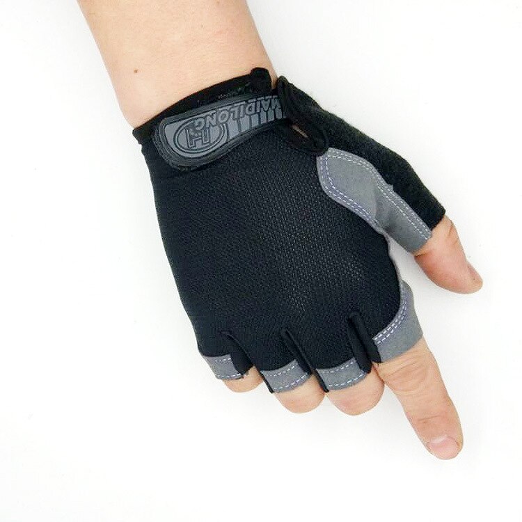 Guantes Térmicos con pantalla táctil Unisex, para invierno, ciclismo, esquí, Camping, senderismo, motocicleta, dedo completo: Black-Half finger / S