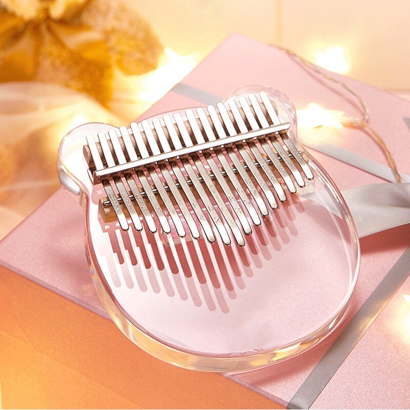 Kalimba 17 Keys Crystal Thumb Piano Acrylic Transparent Black 17 Key Music Keyboard High African Kalimba Finger Piano