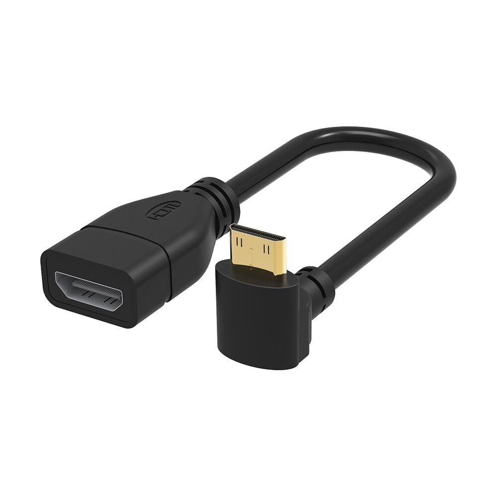 Rechts-winkel Mini HDMI Stecker auf HDMI Buchse Adapter 90 Grad vergoldet Konverter Kabel hoch-Geschwindigkeit HDMI Stecker: Ursprünglich Titel