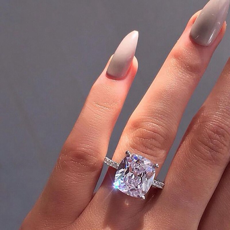Nouvelle Simple de luxe femme anneau fête anneaux de mariage pour les femmes mariée doigt bijoux meilleur