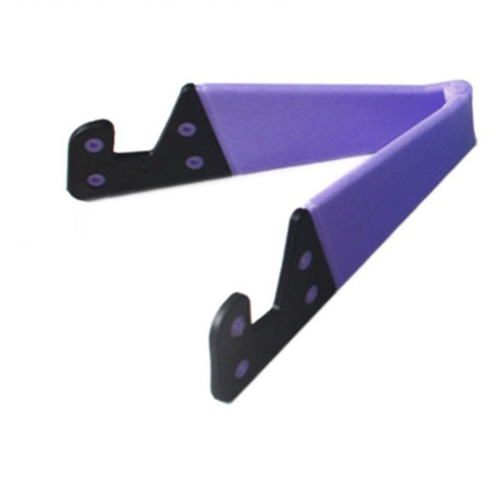 Low price Universal Desktop Folding V-shaped Mobile Phone Stand Colored V-shaped Lazy Stand Base: Purple