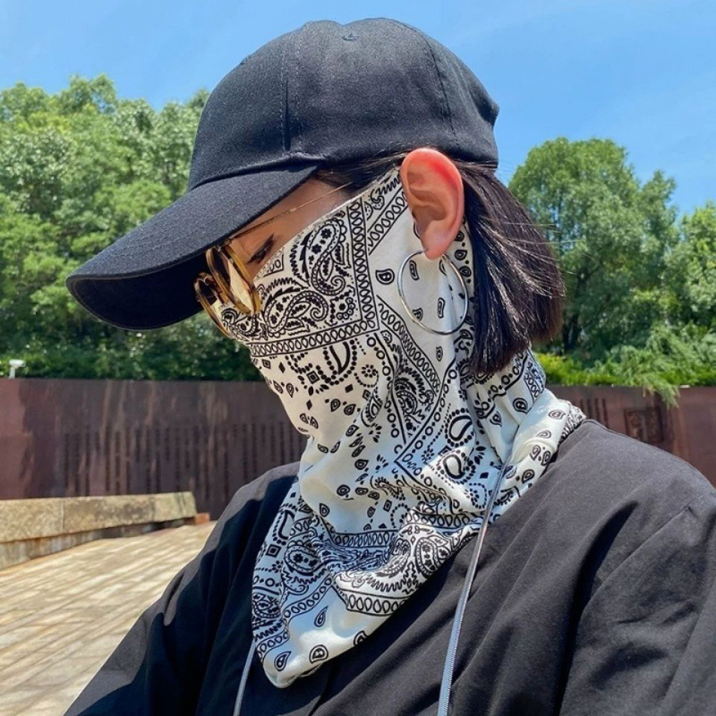 Punk masque de Protection solaire pour hommes femmes été visage cou Protection UV oreille écharpe Hip Hop Sports de plein air cyclisme Bandana écharpes