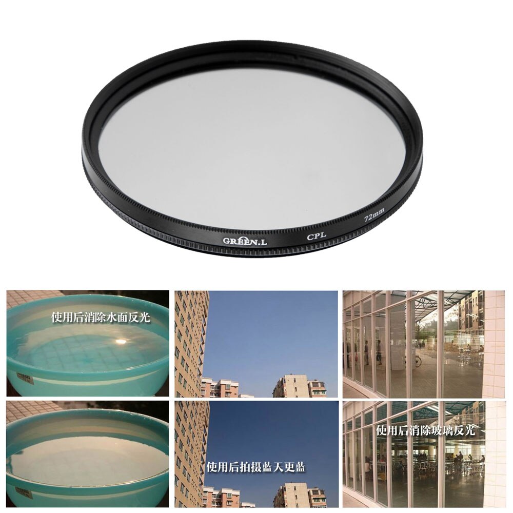 Dslr Camera Lens Filter Cpl Polarisator Filter 37 Mm 40.5 Mm 43 Mm 46 Mm 49 Mm 52 Mm 55mm 58 Mm 62 Mm 67 Mm 72 Mm 77 Mm 82 Mm