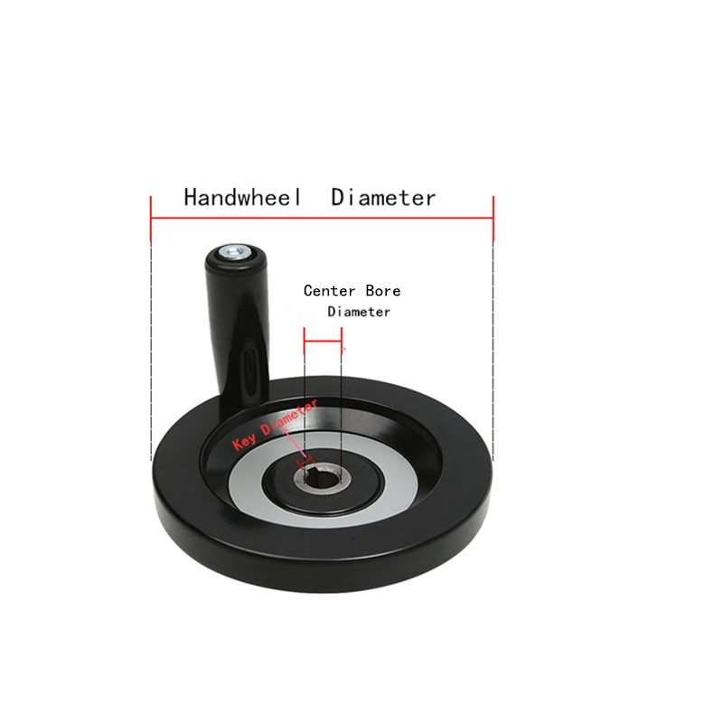 Black Milling Machine Lathe CNC 3D Printer Spoked Hand Wheel bakelite Corrugated handwheel Aperture 8/10/12/14/16/18/20mm