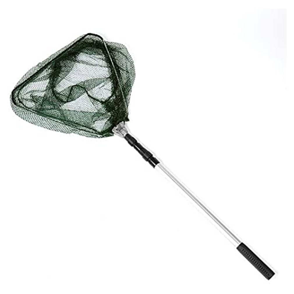 1.5m Foldable And Retractable Folding Net Integrated Aluminum Alloy Handle Dense Mesh Head Fishing Tackle