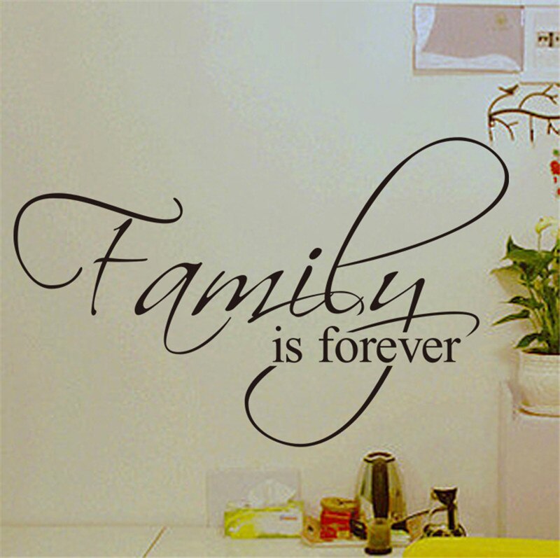Family is forever Bedroom Wall Stickers living room Wall Decals Family Decoration Art mural PCV stickers