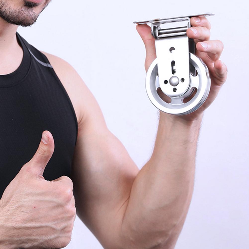 Polea giratoria silenciosa para gimnasio en casa, accesorios de sistema de Cable de elevación, acero inoxidable, rueda de cojinete giratorio, montado en la pared