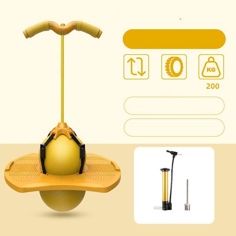 Tramoggia Ball Balance Board Jump Fitness Planet Jumping Toys Promote Skeletal Development Balance Coordination: Yellow