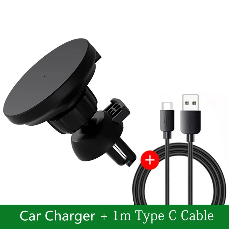 30 W magnetisches kabelloses Auto-Ladegerät Macsafe für iPhone 12 13 14 15 Profi Max Mini Luft entlüften Autotelefonhalter Ständer Schnelles Auto-beladen: Grün