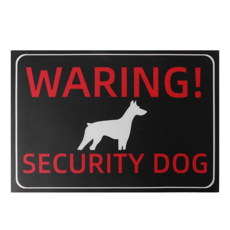 Indoor Outdoor Adhesive Warning Security Dog Beware of Dog Sign Gates Stickers F3MA: B