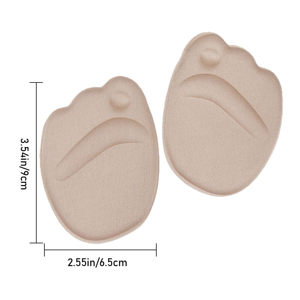 1 Paar Vijf Tenen Voorvoet Pads Voor Vrouwen Hoge Hakken Sportschoenen Half Inlegzolen Peds Liners Onzichtbare Shock Sokken Teen pad Inserts: B-Skin
