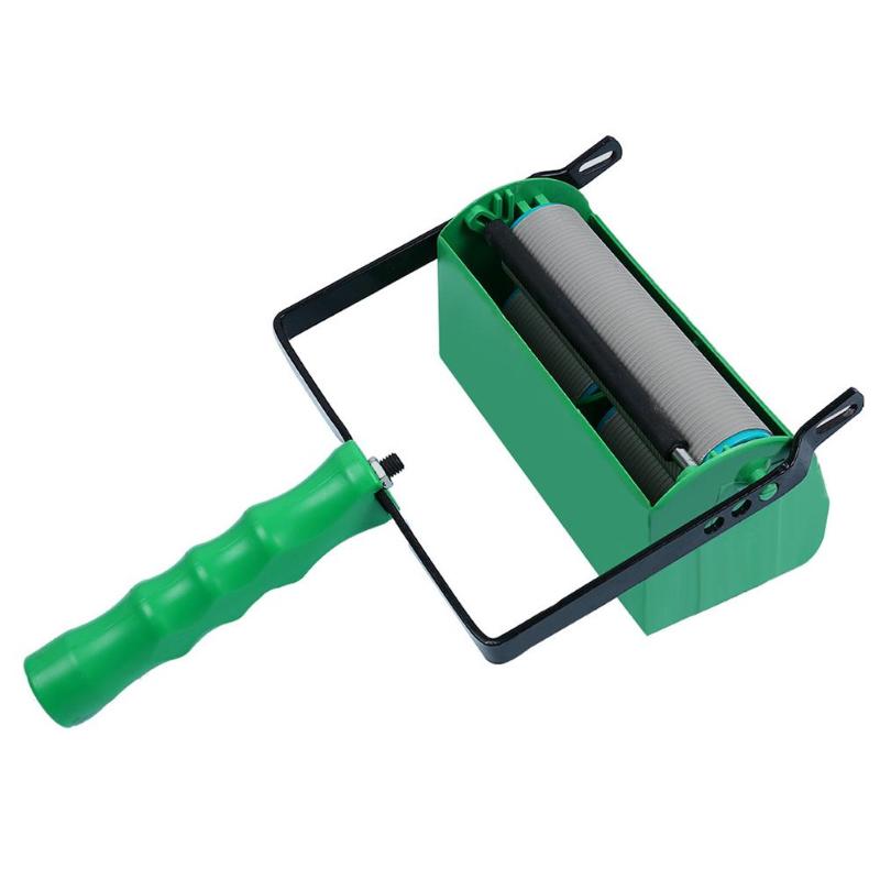 5 inch Flowers Pattern Paint Roller Wall Decoration Paint Coating Machine Roller Brush Art Painting Tool: Double Colors