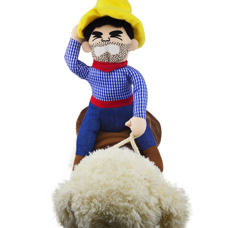 Costume de cavalier de Cowboy pour chien, vêtements de fête d&#39;halloween pour animaux de compagnie, tenue de nouvel an, Chihuahua, nouveauté