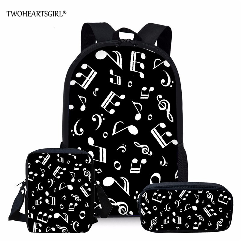 Twoheartsgirl schooltassen voor Tienermeisjes Music Note Rugzak Vrouwen Meisjes Tas mochila feminina: Z4107CEK