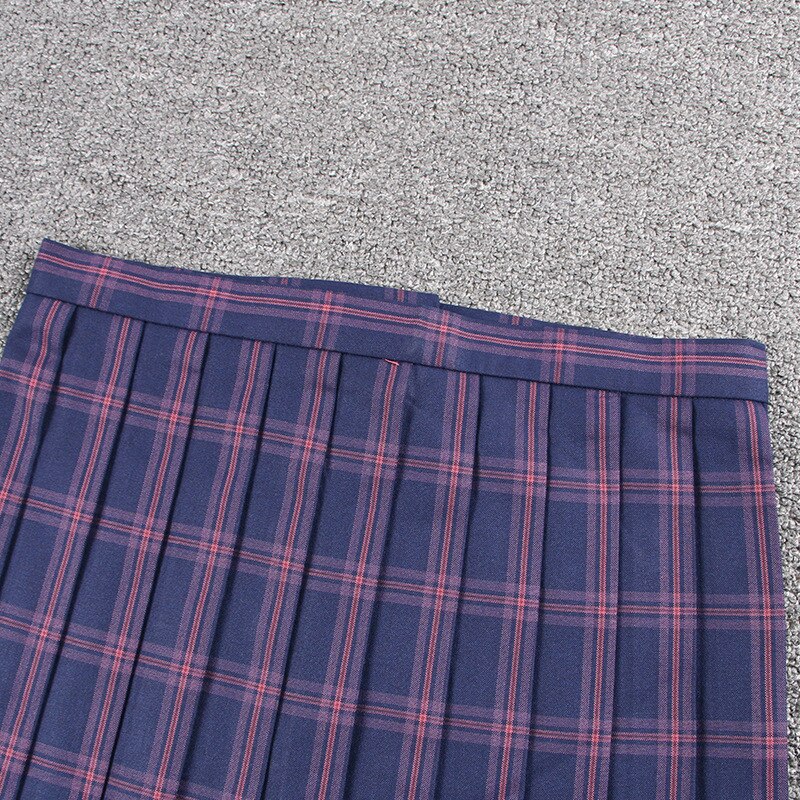 Female Universal Sailor School Uniform Skirts School Girls Plaid Skirt Cotton Universal Pleated Skirts