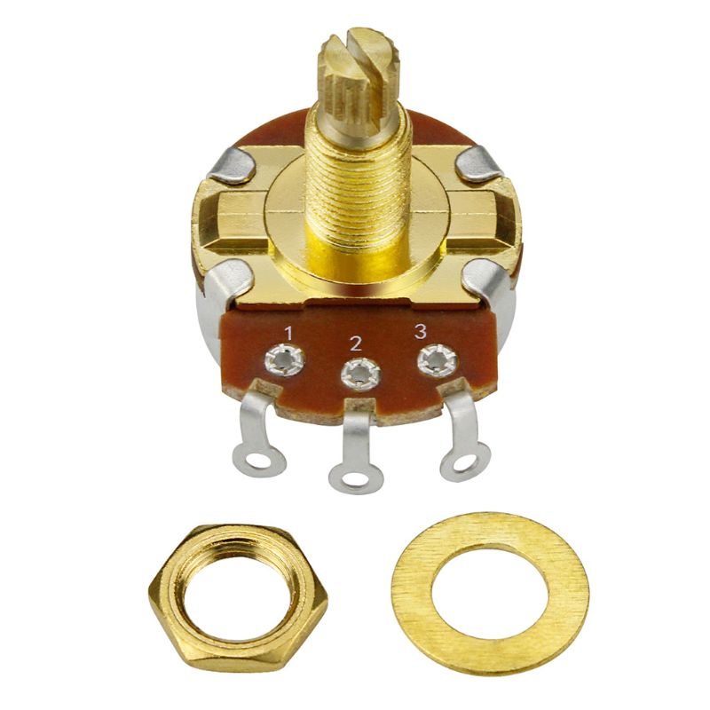 Brass Shaft ELectric Guitar Bass Volume Tone Control Pots Potentiometer A500K