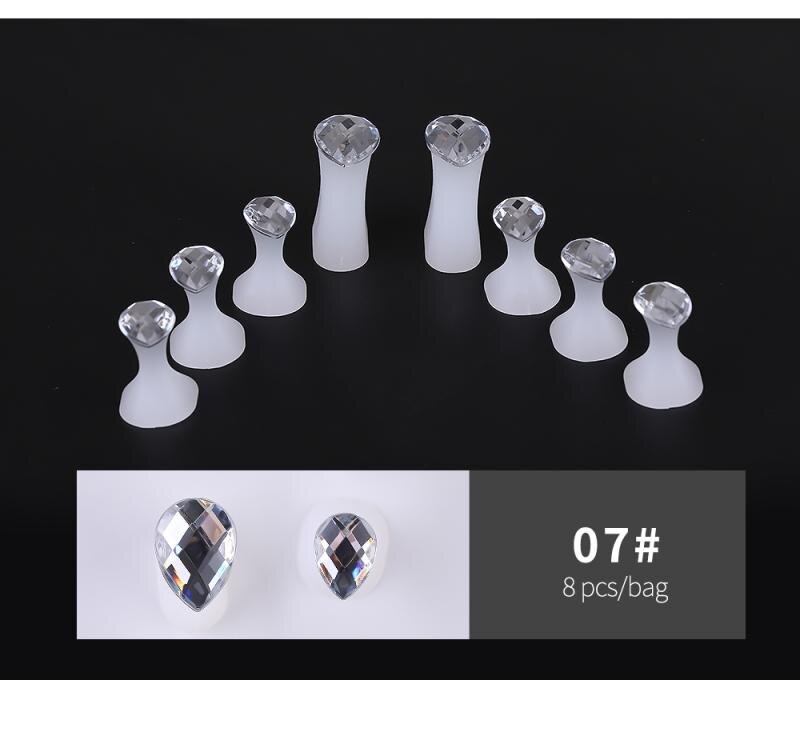 8 Uds de silicona suave Dedo del pie Corrector de atención Flip Protector suave Sub-dedo pulgar del pie de pie, herramientas para el cuidado de: Azul cielo