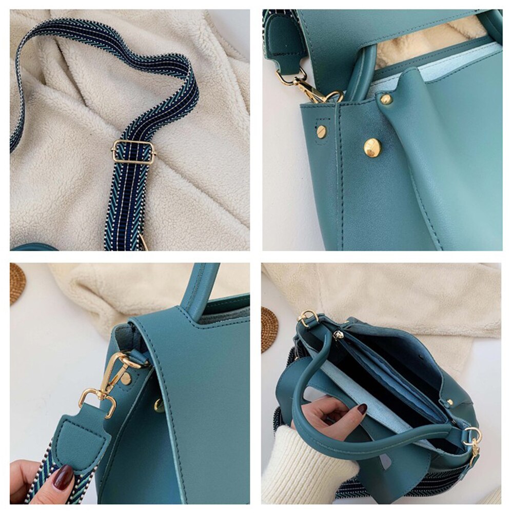 Simply PU Leather Crossbody Bags For Women Solid Color Shoulder Messenger Bag Lady Chain Travel Small Handbags