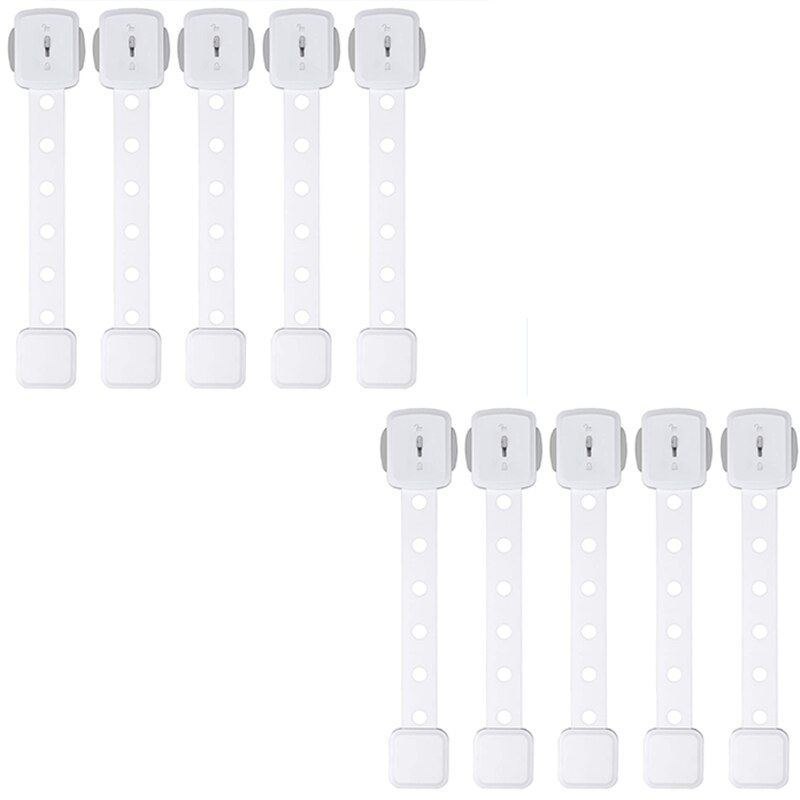 Kinderslot, 10 Pack Baby Proofing Kast Sloten Geen Boren Super Sterke Lijm Double Lock System: Default Title