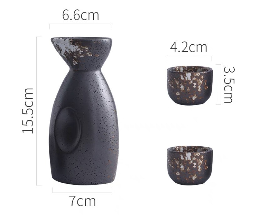 Japanese Sake Kettle Commercial House Wine Set Wine Bottle Separator Sake Cup Kiln Change Porcelain Wine Pot: Chocolate