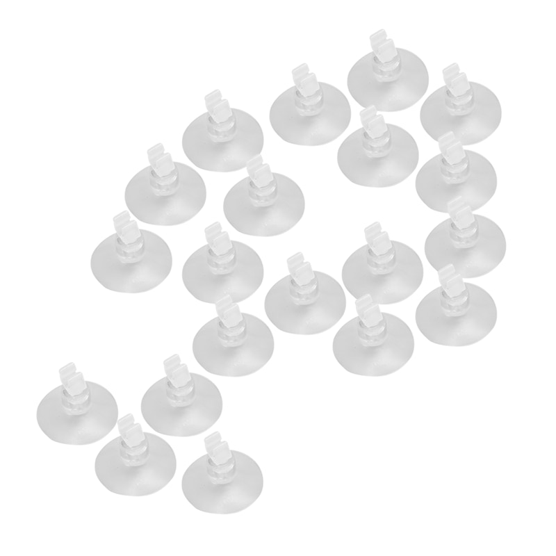 0.2 inchAquarium Plastic Air Line Hose Holder Suction Cups Clear 20 Pcs