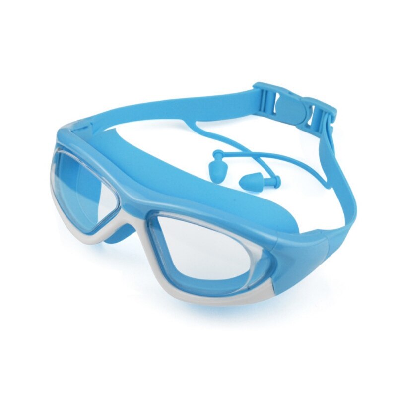 Grote Frame Anti Fog Zwembril Kids Professionals Hd Waterdichte Duikbril Apparatuur Kinderen Bril Voor Zwembad: Blauw
