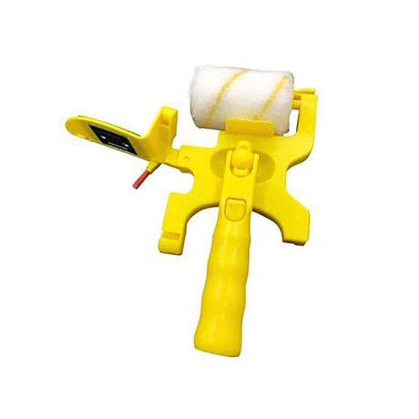 Complete Paint Edging Set, Wall Printing Brush Paint Roller Brush Painting Walls and Ceilings with 2 Soft Brushes and 2 Rollers