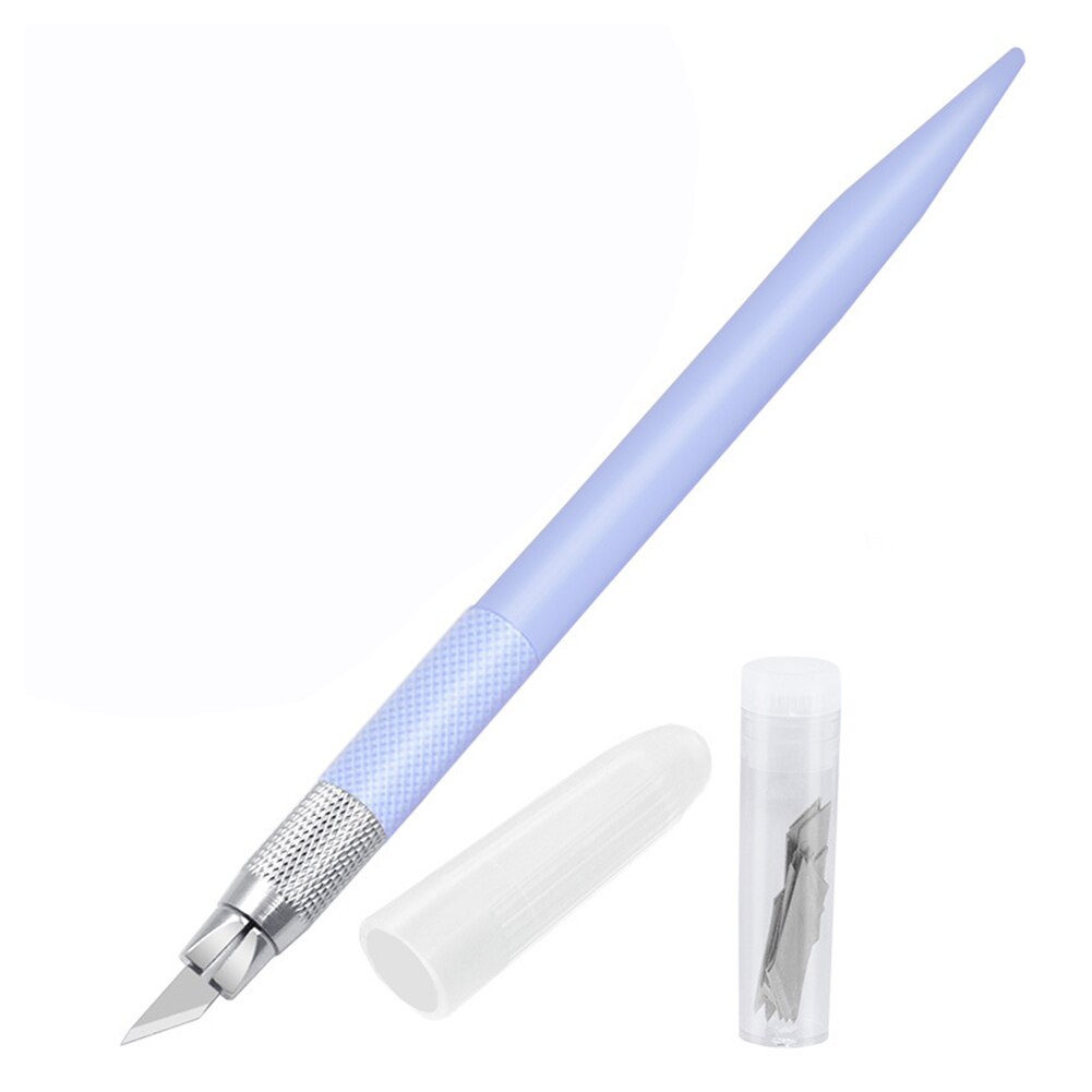 Carving Knife Tools Kit DIY Art Craft Non-Slip Blades Cutting Tool Rotating Blade Paper Cutter Making Handicraft Carving Tools: Blue