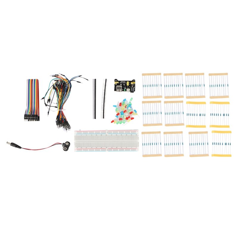 Diy Elektronica Basic Starter Kit Broodplank, Jumper Draden, Weerstanden, Zoemer Set Voor Arduino Uno R3 Mega 256