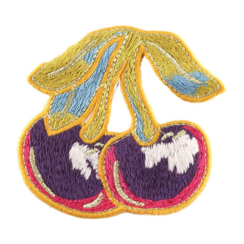 Sequin Paddestoel Cherry Aardbei Badge Patch Cartoon Naaien Borduren Applique LX9E: 6EE501996-6