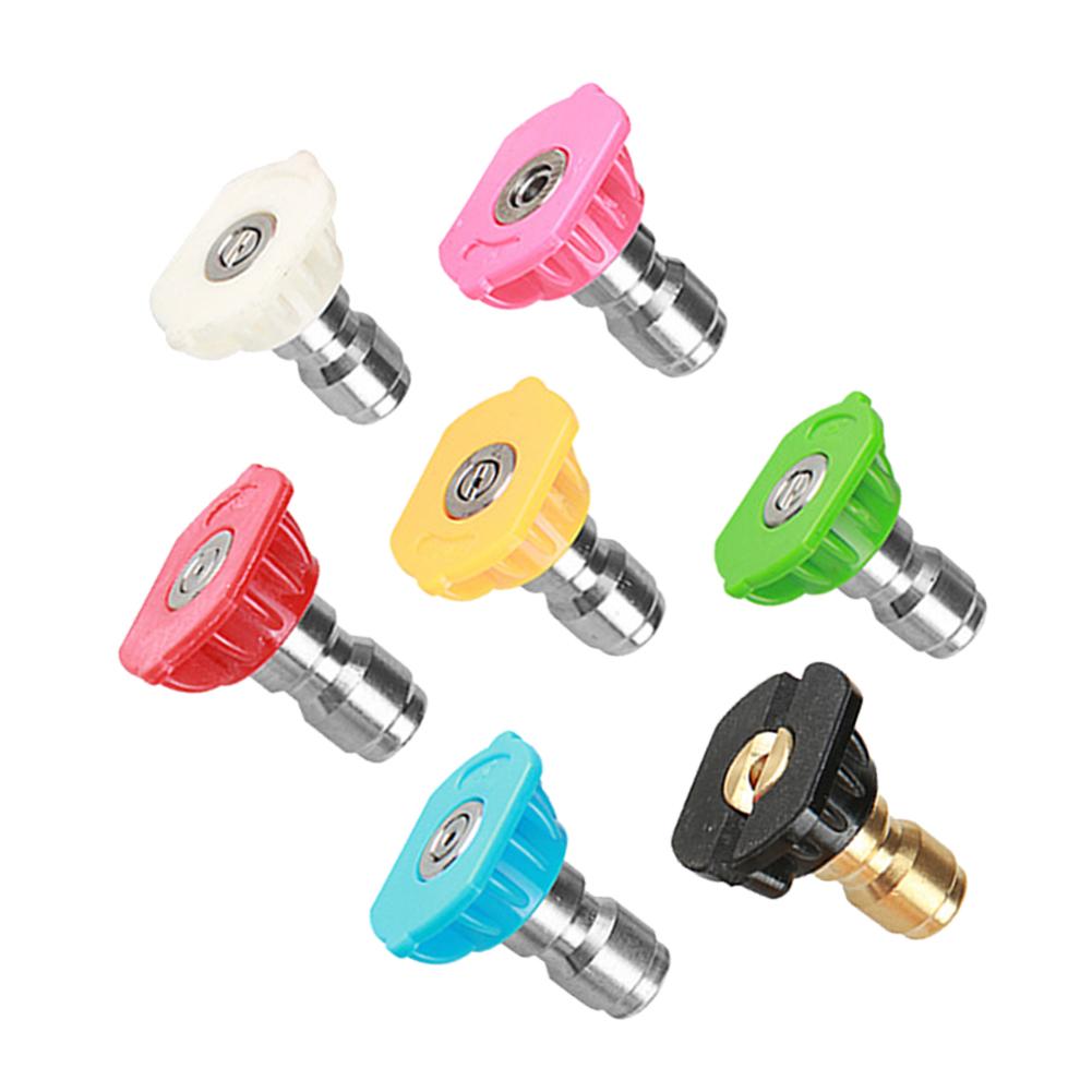 7 Stks/set 1/4 Inch Auto Washer Jet Hoge Druk Lance Spray Nozzles Tip 7 Kleur Krachtige Wassen Capaciteit Verbetert Efficiëntie