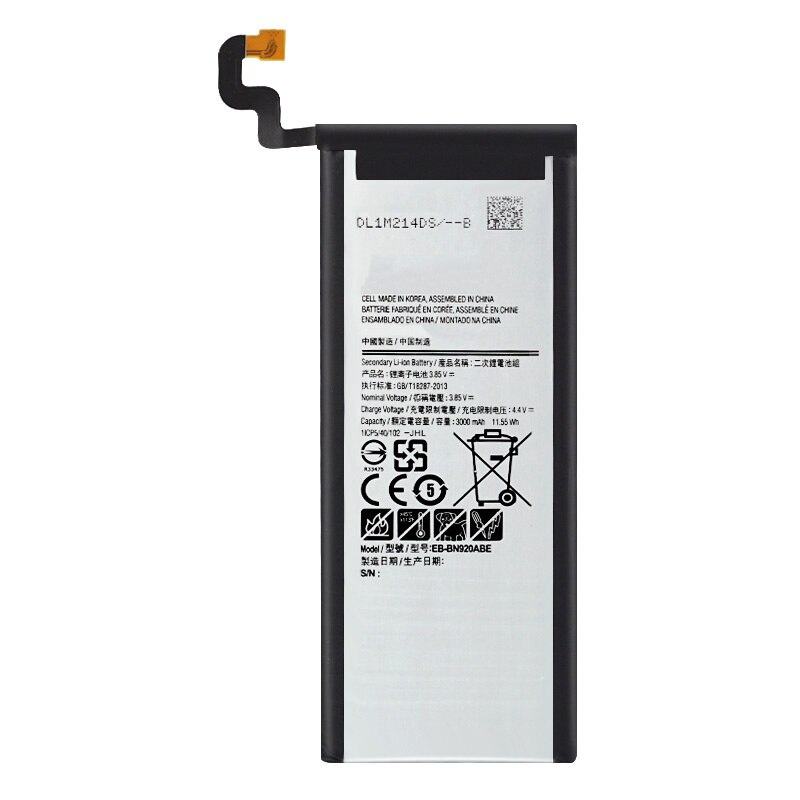 OHD Replacement Phone Battery For Samsung Galaxy Note 5 SM-N9208 Note5 N9208 N9200 N920t N920c Genuine EB-BN920ABE 3000mAh